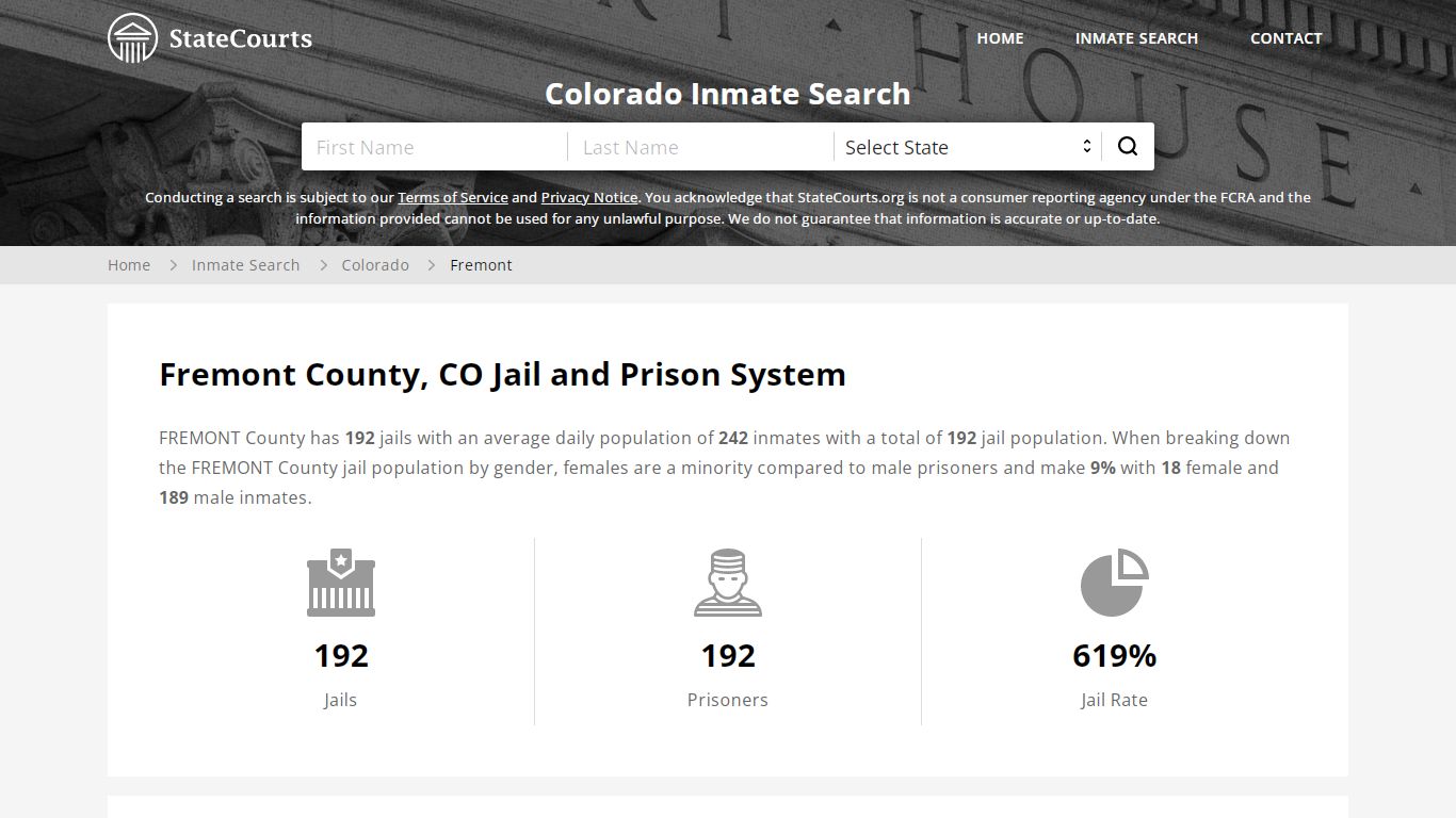 Fremont County, CO Inmate Search - StateCourts