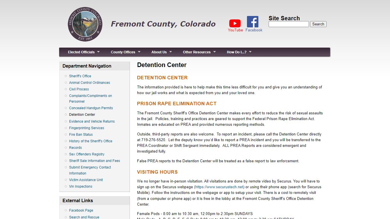 Detention Center | Fremont County, Colorado